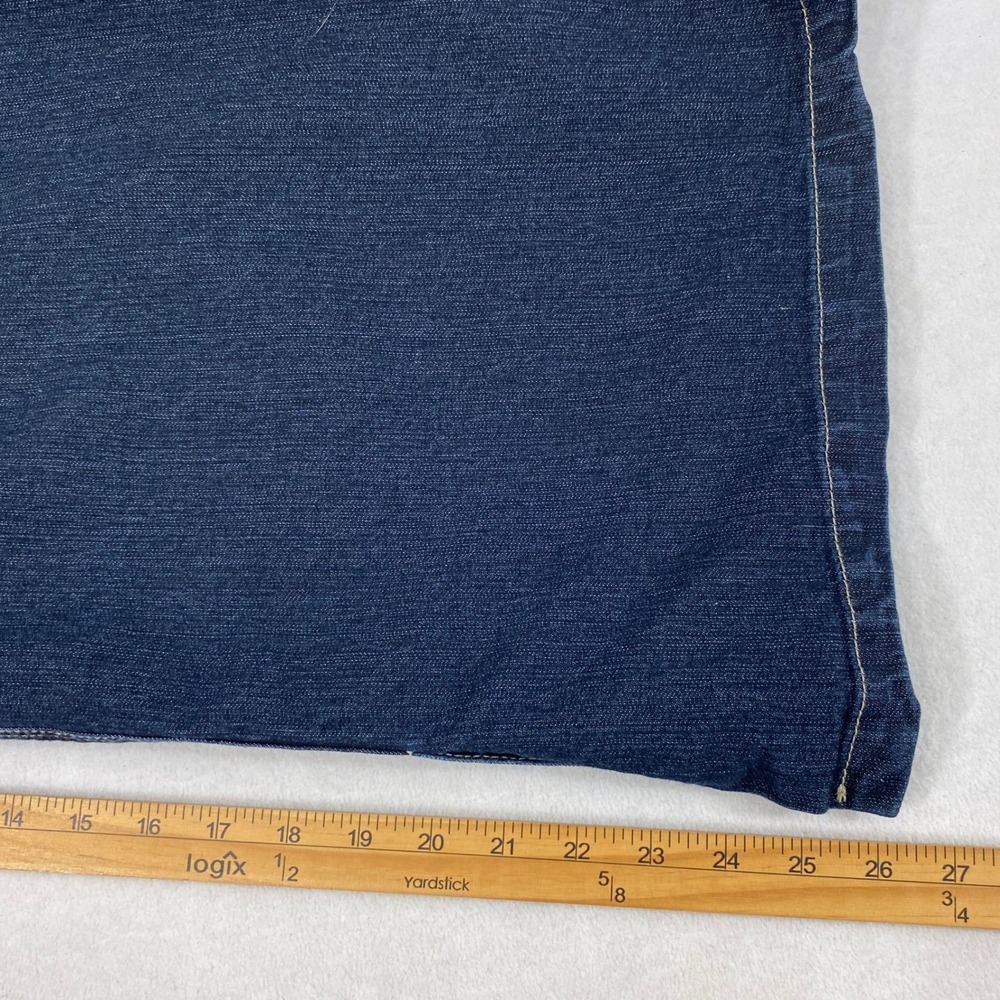 Cato Jean Skirt Women 20W Dark Wash Denim A-Line Stretch Modest Knee Length - Picture 10 of 10